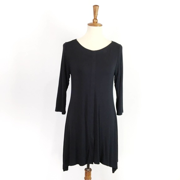 Soft Surroundings Timely Boatneck black jersey tunic shirt Size Small - Picture 1 of 9